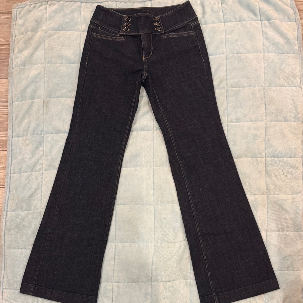 New Without Tags White House Black Market Dark Blue Flare Jeans